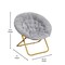 Flash Furniture GraySoft Gold Faux Fur Folding Saucer Chair FV-FMC-025-GY-SGD-GG - alternate 7